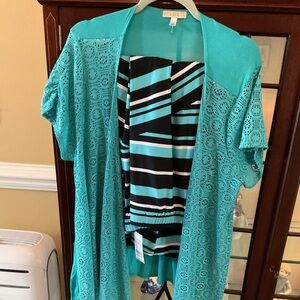 Over top jacket and skirt. Skirt new with tags plus 1 xl, purc from zulilly.